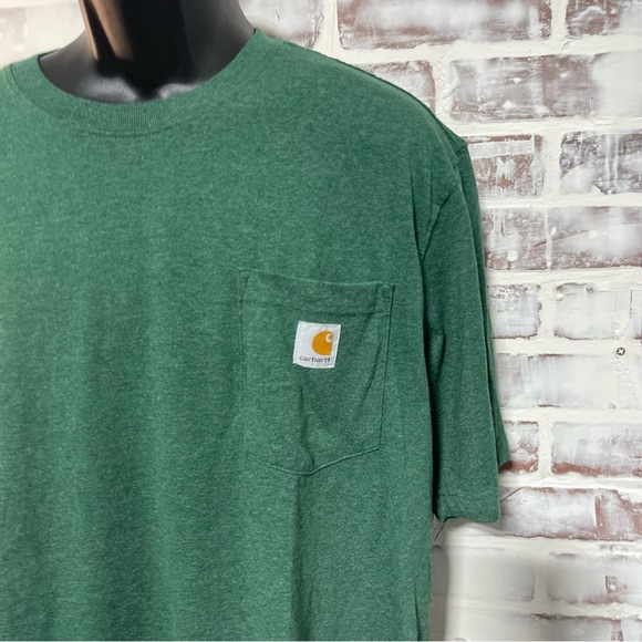 Carhartt Green Short Sleeve Tee large Tall - Picture 2 of 6